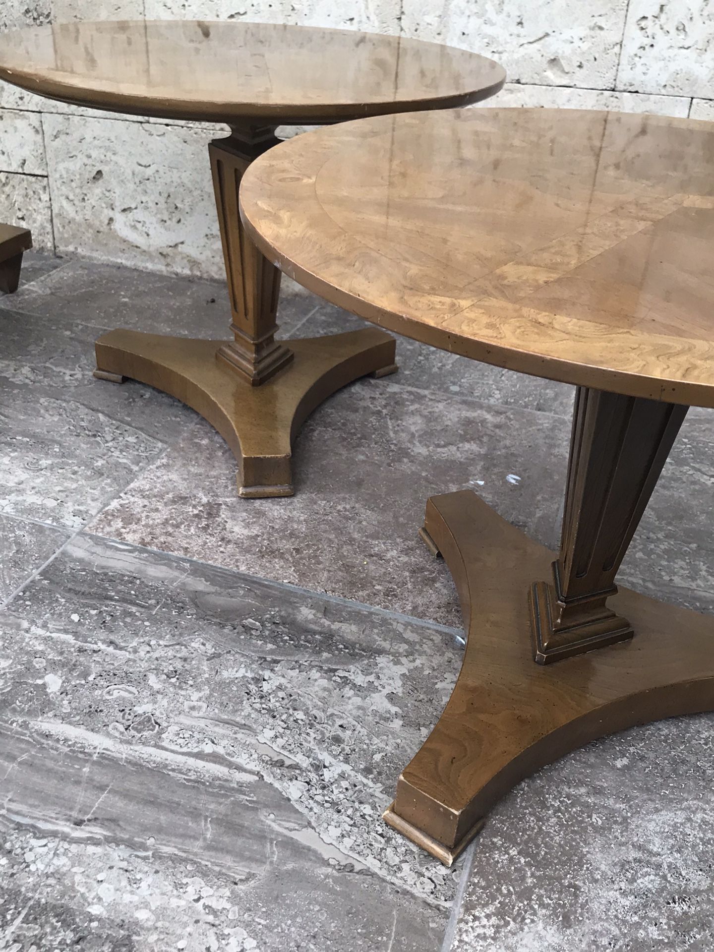 Mid Century - Vintage Beautiful 3 Piece Table Set