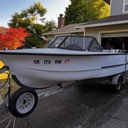 14' Canodale Boat With Trailer 