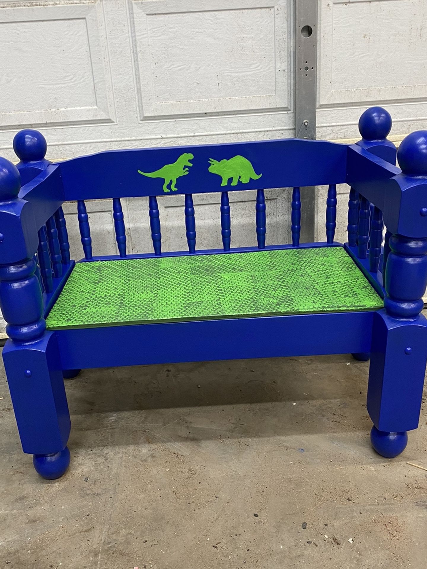 Bedframes turned into bench kids size