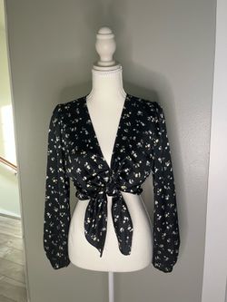 Tie Front floral blouse