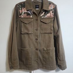 Camouflage Sequin Sz M Jacket EUC 