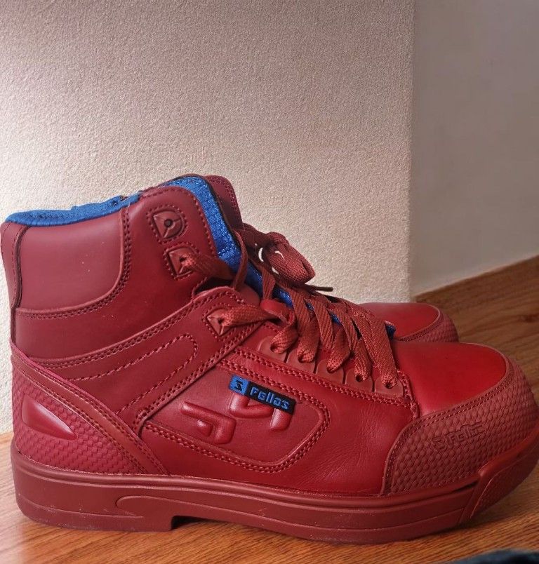 S Fellas by Genuine Grip 5013  Men's Composite Toe Stealth Work Boots Red Size 10