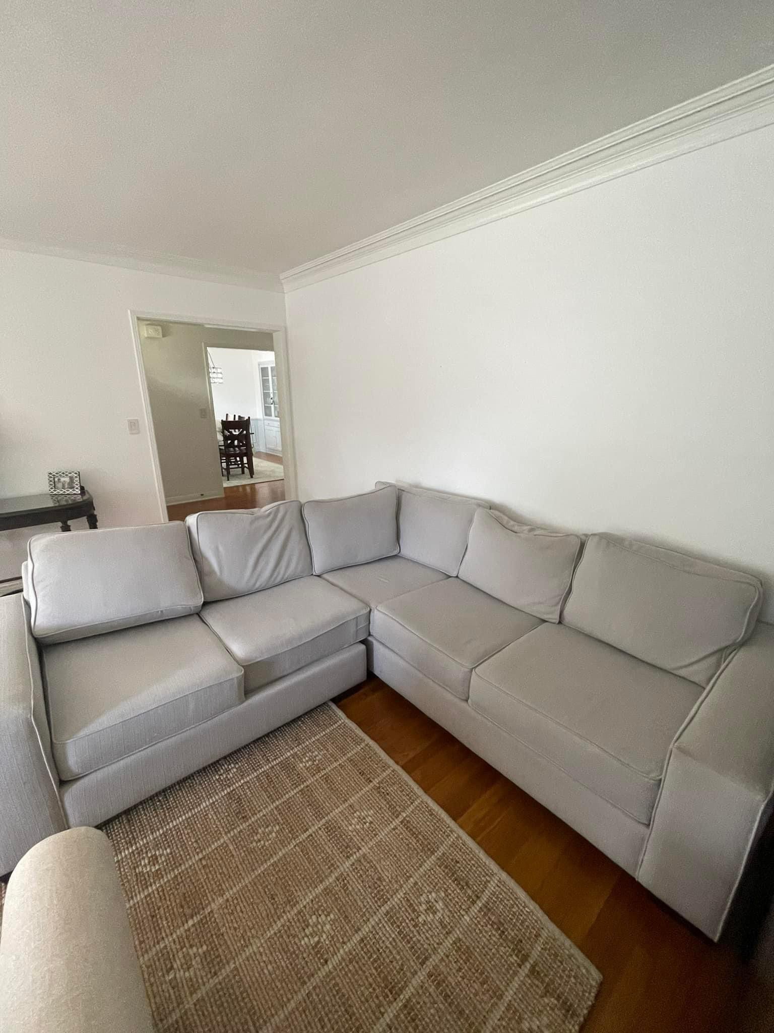 Light grey sectional couch