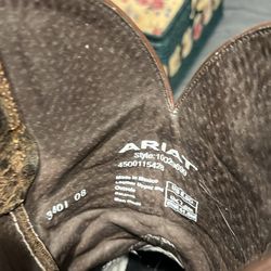 Ariat Distressed Brown American Flag Cowboy Boots