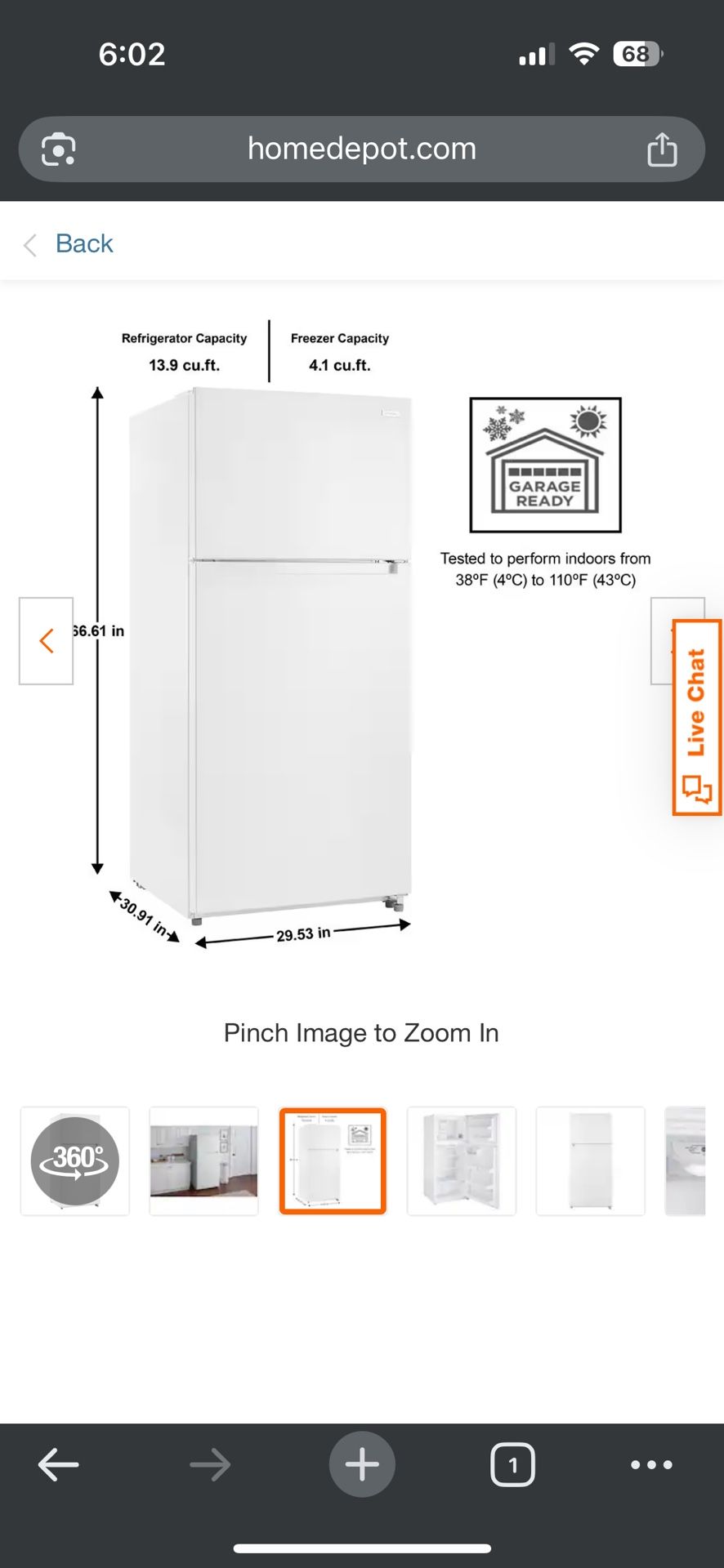 Vissani Fridge & Freezer