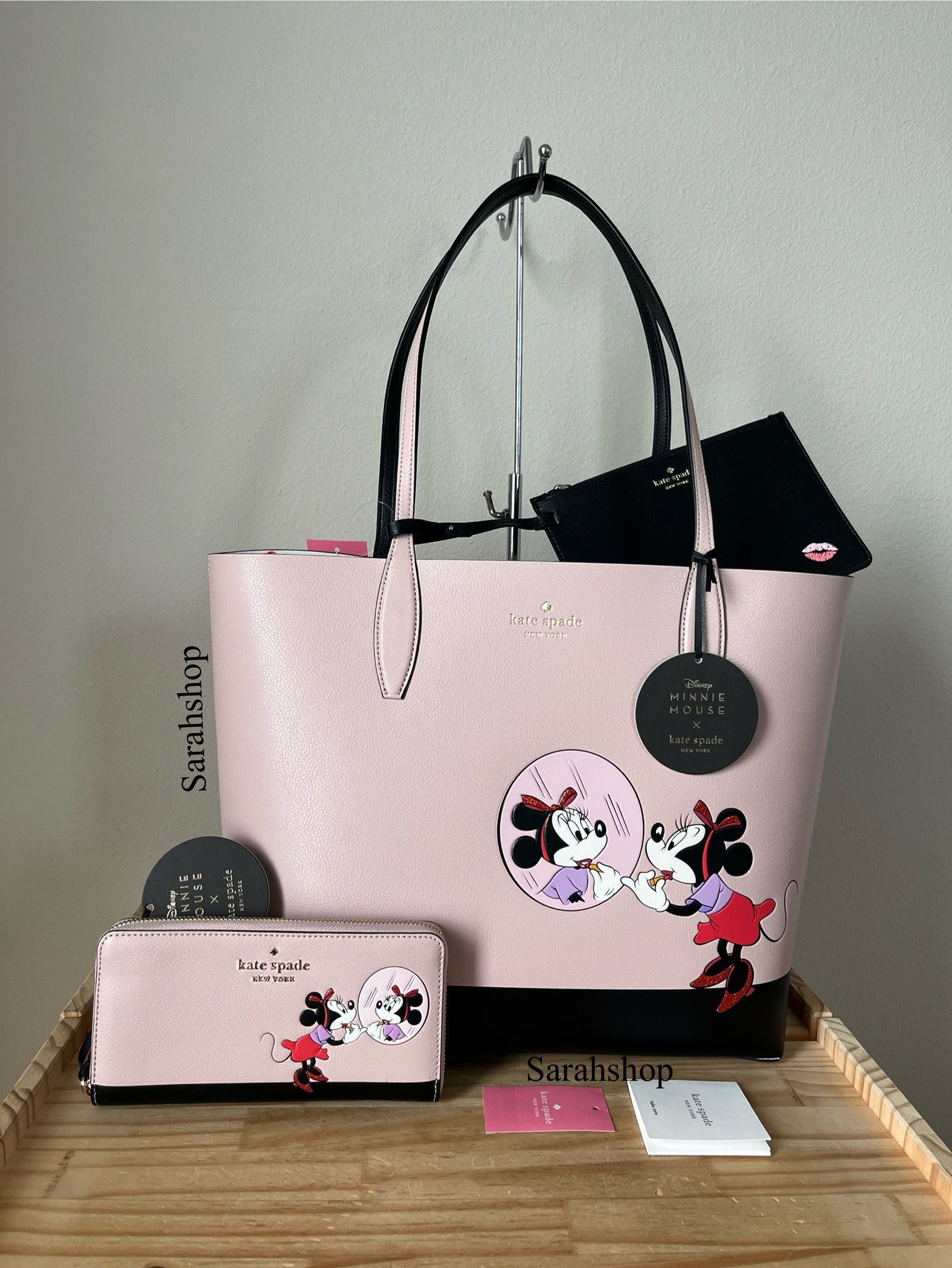 Kate Spade Minnie Mouse Large Reversible Tote Set