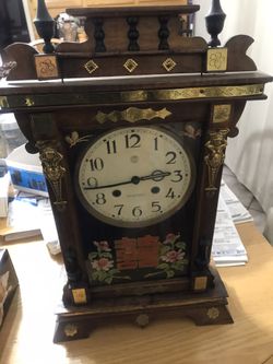 1890s German Korean clock one of a kind antique rare