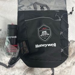 Honeywell backpack and water bottle 