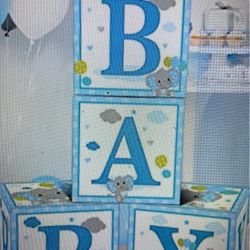 Elephant Theme Baby Letter Blocks
