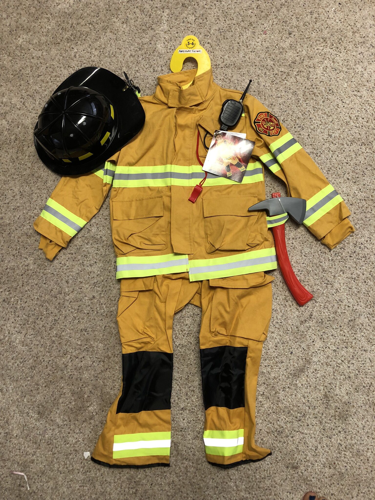 New! Fire Fighter Costume Sz 5/6
