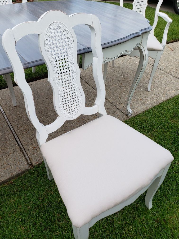 8ft French Provincial Kitchen table and 6 caneback chairs for Sale in Belle Chasse, LA OfferUp