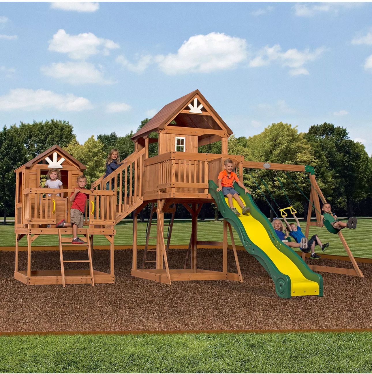 Backyard Discovery Malibu Cedar Swing Set