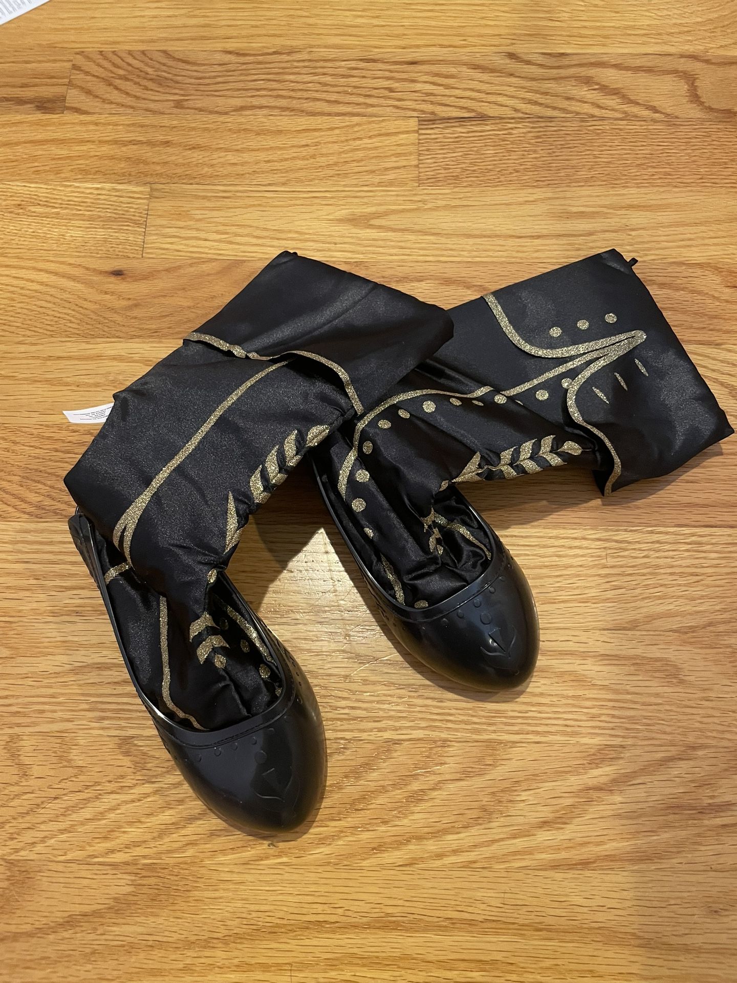Frozen Anna Black Boots Halloween Costume Size Adjustable