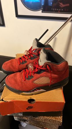 Air Jordan 5 Raging Bull Red Suede Sneakers – Men’s US 11