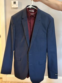 express men suit formal with maroon top