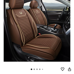 OASIS AUTO Car Seat Covers Full Set Premium Waterproof Full Coverage Faux Leather Luxury Universal Fit for SUV, Sedan, Pick-up Truck, Premium Interior