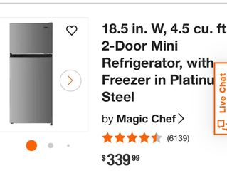 Magic Chef 2 door Mini Fridge