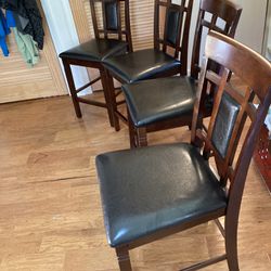 Set Of Pub Height Chairs 