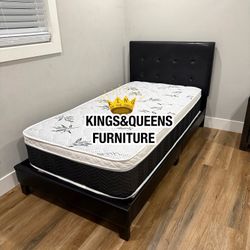 New Twin Bed Frame With Mattress 
