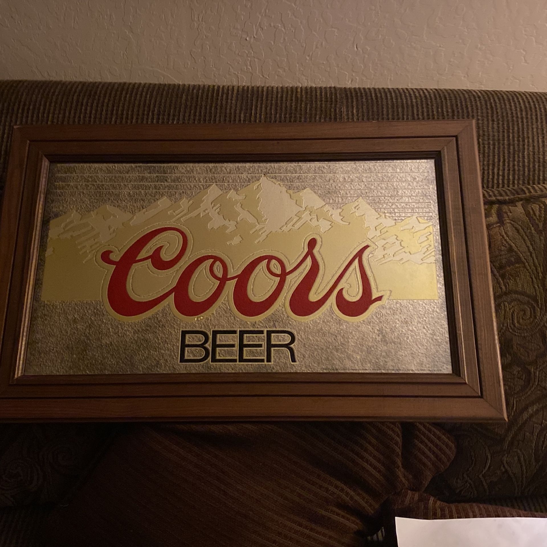 Vintage “Coors” Beer Mirror/sign.