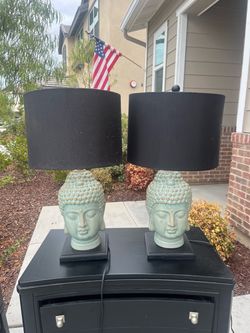 2 Matching Lamps. Buddha