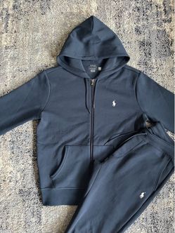 Polo Ralph Lauren Double Knit Tracksuit Navy Blue Size S