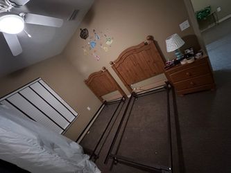 Solid Wood Twin Size Bedroom Set #1