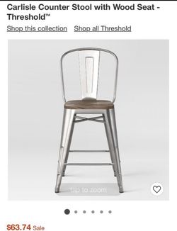 Carlisle Counter Stool with Wood Seat - Threshold