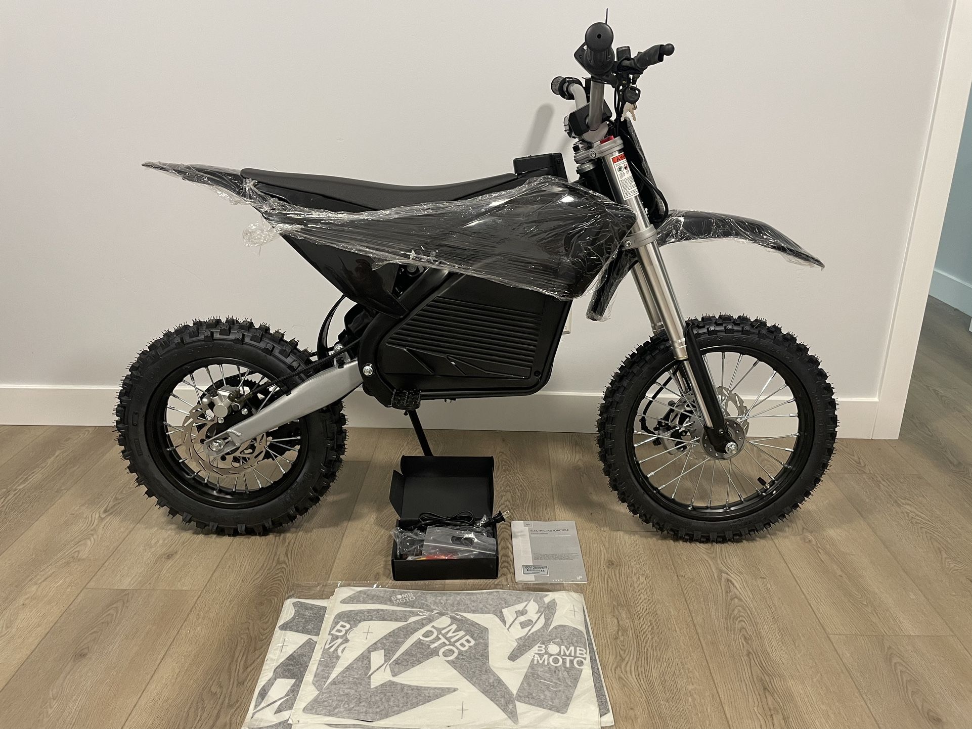 Bomb Moto B1 48V 60V 72V 2000W Electric Dirt Pit Bike Motorcycle MX Motocross