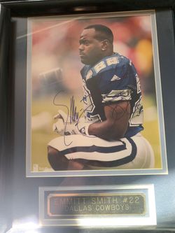 Emit smith signed plaque with certificate