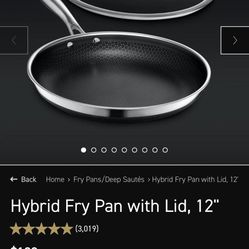 Hex-clad 12" hybrid pan with lid (brand new)