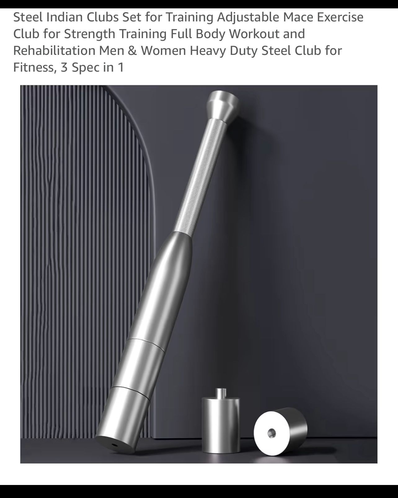 Weighted Club Bat Adjustable Weight Strengthening