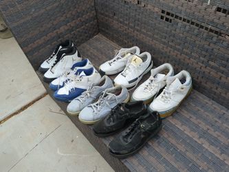 5 pairs of Jordans one pair of Sean John's used shoes size 12 mainly