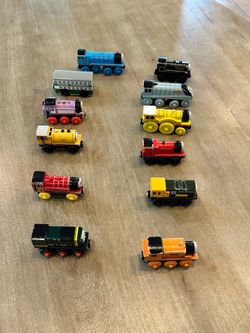Twelve Wooden Thomas the Train Figures