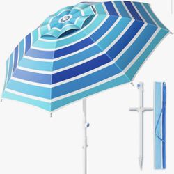 Brand New : 8FT. Large Beach Umbrella 