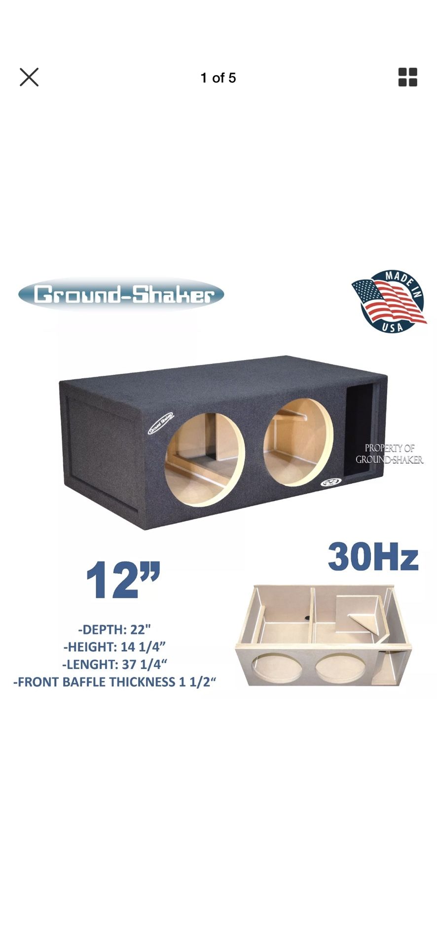 12" Dual competition ported subwoofer box Ground-shaker box