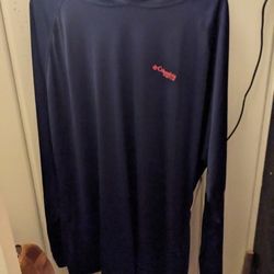 Columbia PFG Hoodie LS Shirt XXL Navy NWT