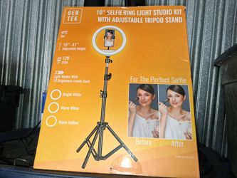 Ten inch 10" Selfie Ring Light Studio Kit with adjustable tripod stand