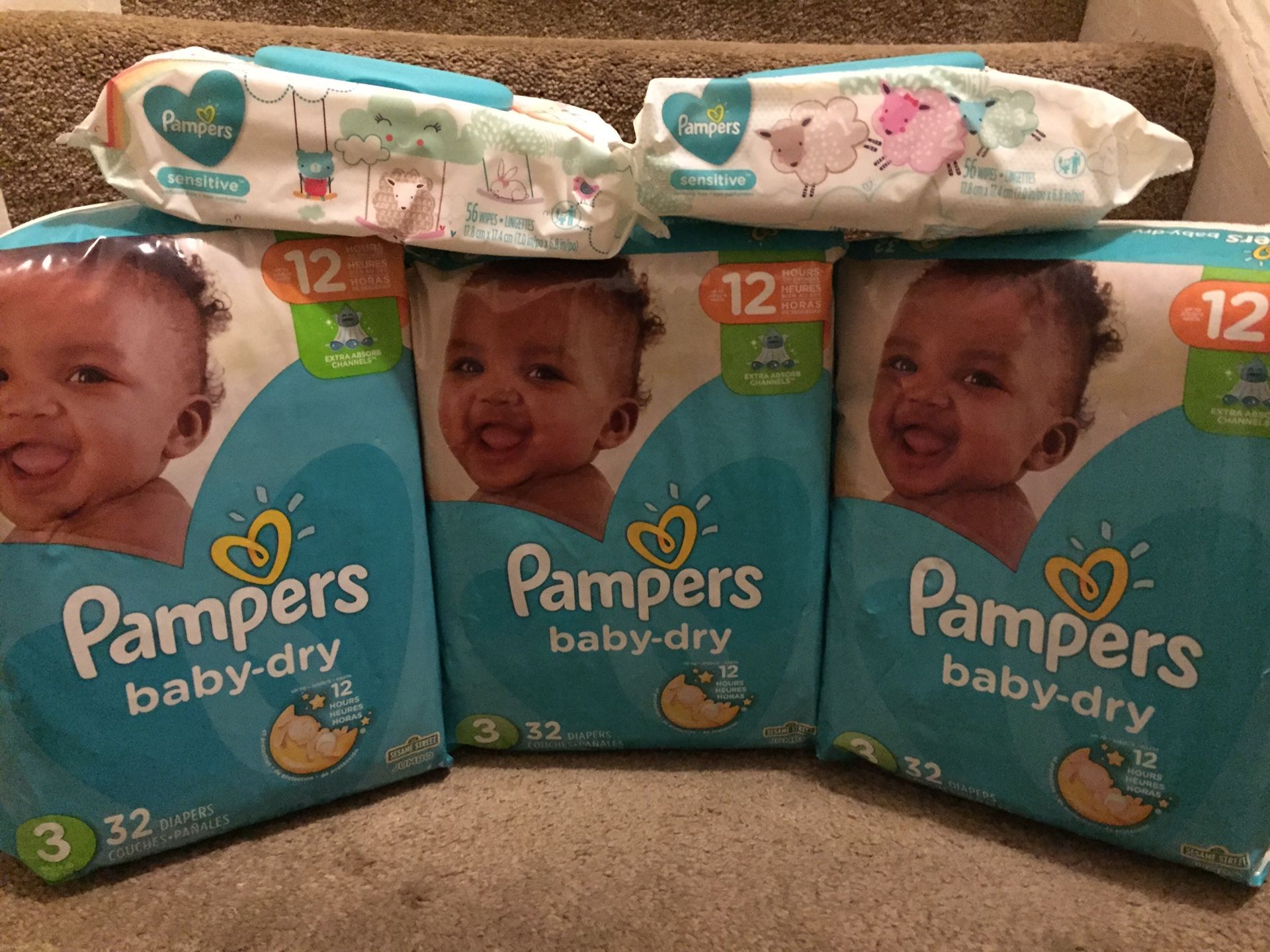 Pampers (size 3) and wipes baby bundle - Clarkston/Tucker/Stone Mountain area - SOLD EXACTLY AS PICTURED - NO HOLDS OR SUBSTITUTIONS