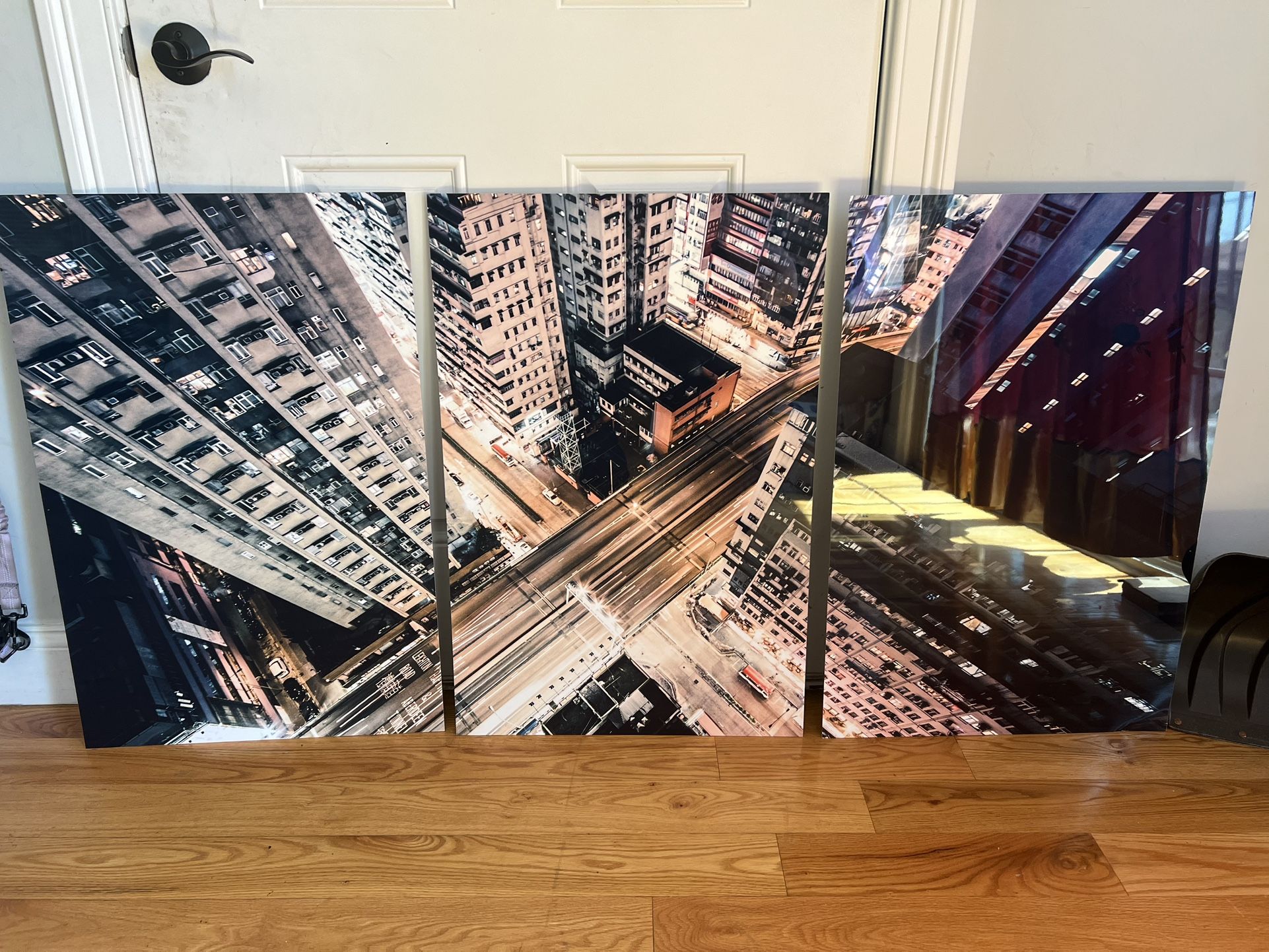 Picture Wall Art Aluminum Photo Of Hong Kong China Above Buildings Looking Down Near Aberdeen Tunnel