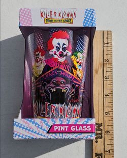 Killer Klowns From Outer Space 1 Pint/16oz Collectible Glass in NEW Mint Condition!!!