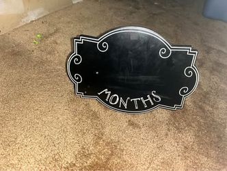 Baby milestone chalkboard