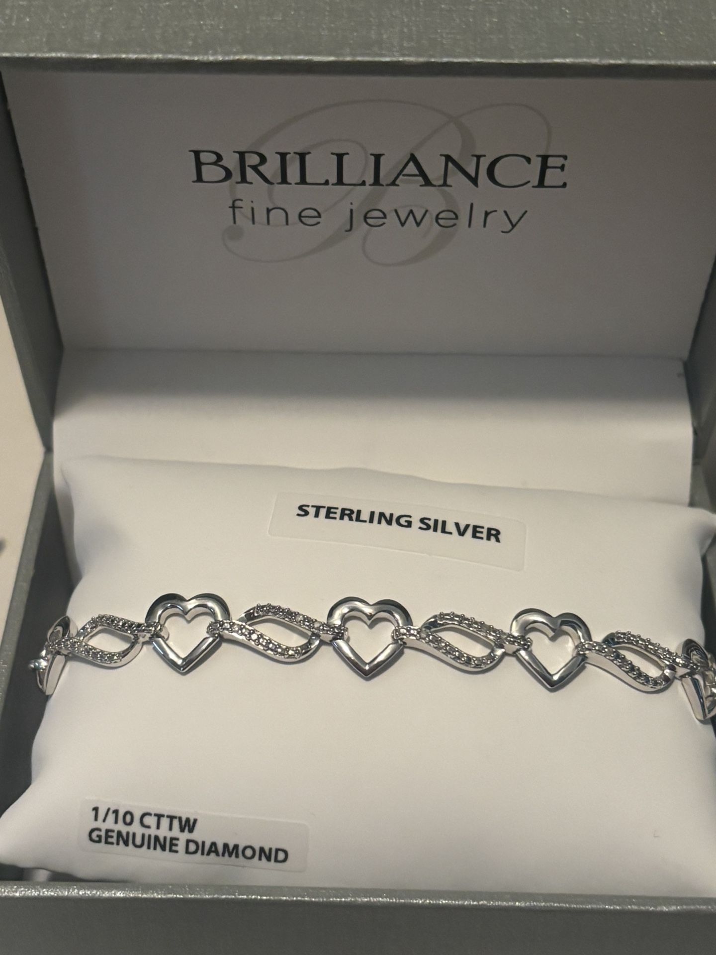 New Sterling Silver Bracelet For Valentines
