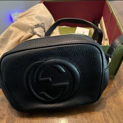 Gucci Black Leather Soho Bag 