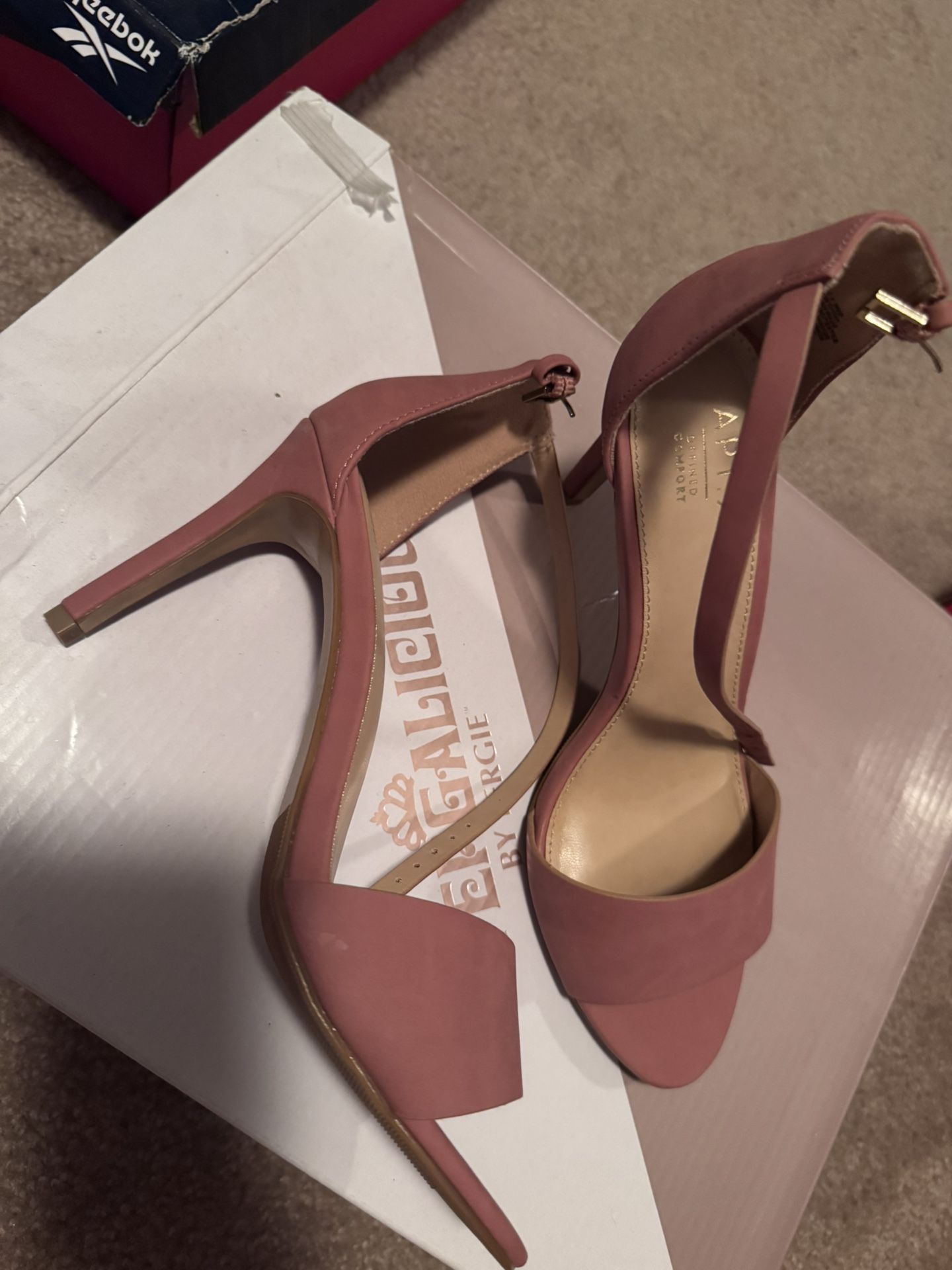 Pink Suede High Heels Size 8.5