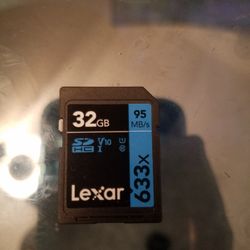 Lexar 32GB Professional 633x SDHC Class 10 UHS-I/U1 Memory Card