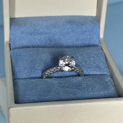 4.5 Lab Created Diamond Engagement Ring - Platinum Band