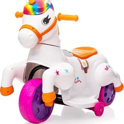 Kids Ride-on, 6V Kids Ride on Unicorn 6-volt Rocking Toy,NEW 
