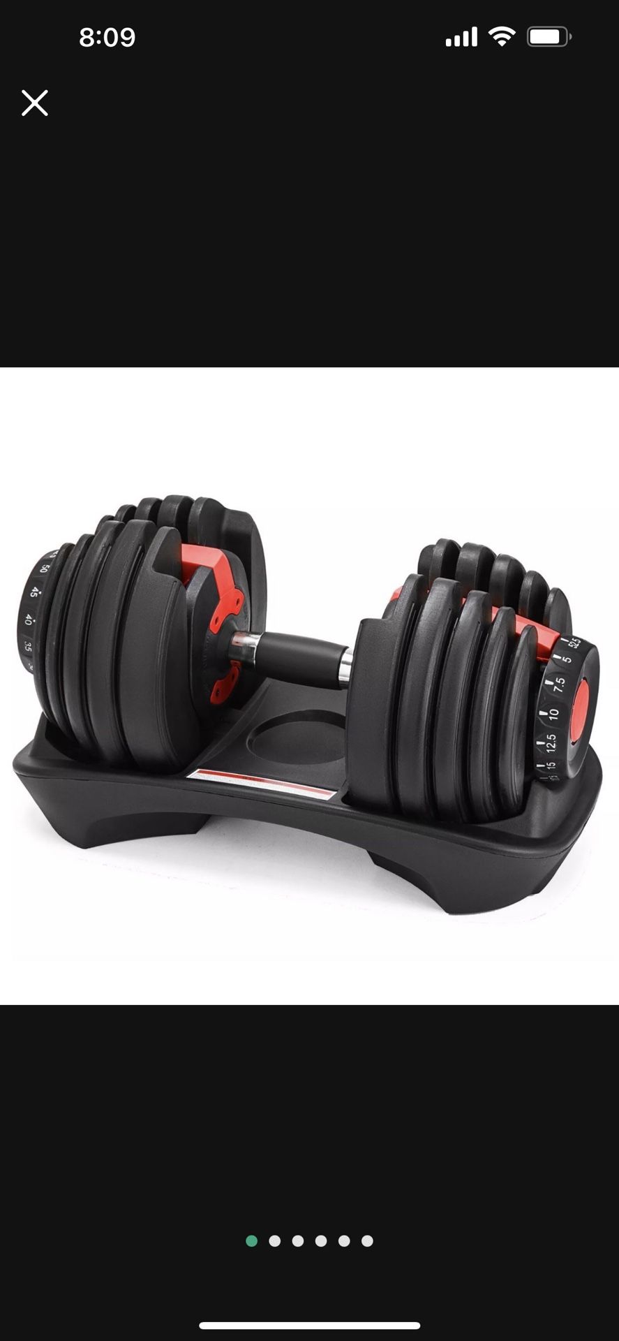Adjustable Dumbbell Weight Select 552 Fitness Workout Gym Dumbbells Syncs
