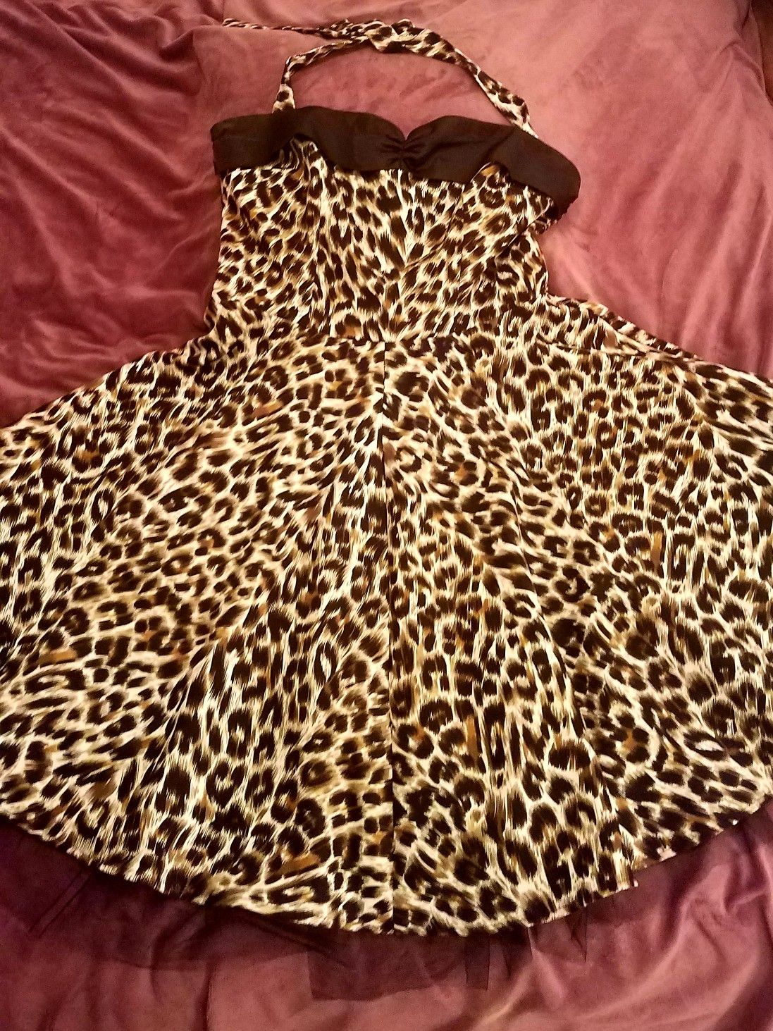 Lucky 13- Pin up style animal print w petticoat